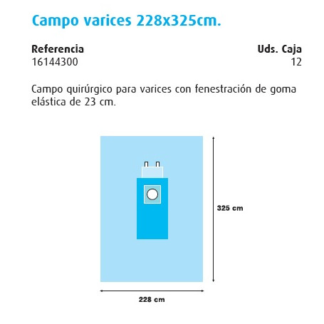 Cirugía Vascular Campo varices 228x325cm.