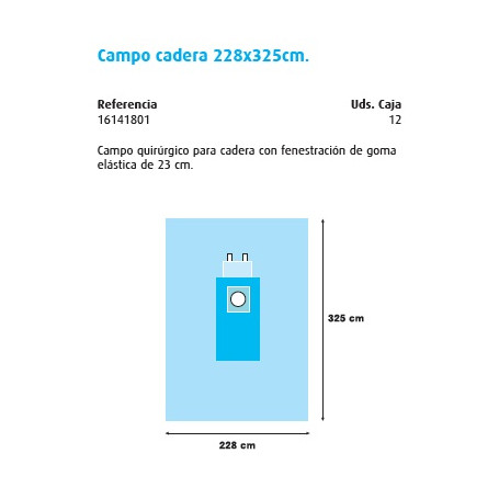 Trauma y ortopedia Campo cadera 228x325cm.