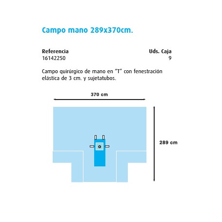 Trauma y ortopedia Campo mano 289x370cm.