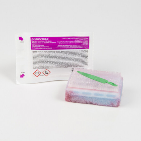 Cepillo quirúrgico con Clorhexidina + limpiauñas