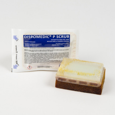 Cepillo quirúrgico con povidona yodada + limpiauñas